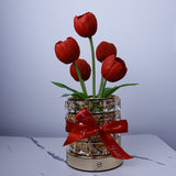 Tulip Flower Lamp 3 Color Dimming Night Light Valentine’s Day Gift Red