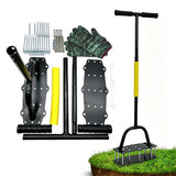 Lawn Aerator with 18 Steel Tines Manual Lawn Aerator Tool for Garden