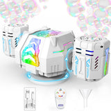 RGB LED Bubble Machine Rechargeable for Party Wedding Event Use White