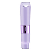 Dual Head Electric Hair Shaver for Women Painless Bikini Trimmer for Leg Arm Body Face Purple