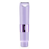 Dual Head Electric Hair Shaver for Women Painless Bikini Trimmer for Leg Arm Body Face Purple
