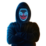 LED Gesture Sensing Mask with 50 Pattern Light Effects for Halloween Parties