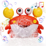 Crab Bubble Machine Bath Toy – With Music for Kids and Toddlers Bath Time Fun Red