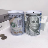 2Pcs Money Savings Piggy Bank Bill Coin Saver Tin