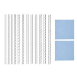 12 PCS Clear Ring Size Adjusters for Loose Rings with 2 Cleaning Cloths for Men Women