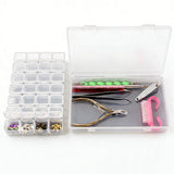 28 Compartment Plastic Storage Box for Jewelry Beads