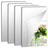 8Pcs Self-Adhesive Acrylic Mirror Wall Stickers Frameless Decorative Mirror Home Office Decor