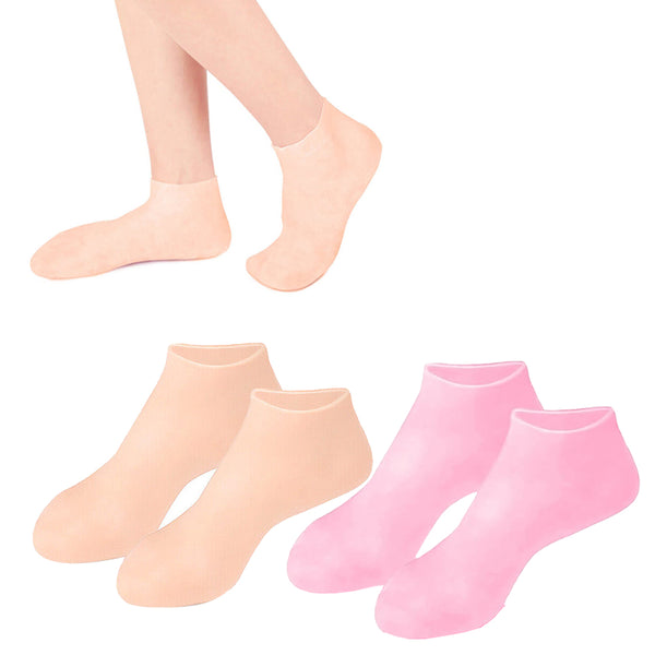 2 Pair of Foot Care Socks Spa Moisturizing Gel Anti Cracking Protective Sock