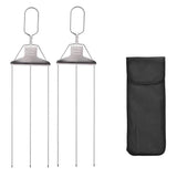 2Pcs 3-Way BBQ Grill Skewer 3-Prong Kabob Skewers Barbecue Accessories