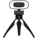 4K Webcam with Ring Light & Tripod – Built-in Mic