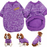 Pet Puppy Dog Cat Warm Winter Sweater Vest Knitted Coat Jacket for Small Dog Purple