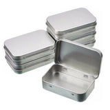 6PCS Metal Hinged Tin Box Container Portable Small Storage Container Case Small
