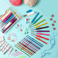 73Pcs Set Beginner Knitting Kit Handmade Needlework Tool  Set with Storage Bag
