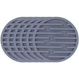 6Pcs Silicone Drink Coasters Non-Slip Cup Coasters Table Protection Mats for Home Kitchen Bar Grey