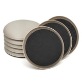 8PCS Furniture Sliders Reusable Pads for Floors Off-White
