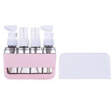Travel Bottles with Case for Compact & Portable Travel Toiletries Pink