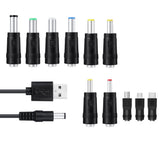 USB to DC 5V Cable 5.5x2.1mm with 11 Connectors