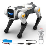 AI Robot Dog Toy Remote Control Stunt with Voice Commands Gray
