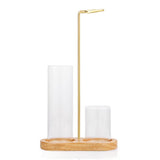 Figure Eight Glass Incense Holder with Ash Catcher for Meditation Decor