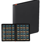 1024-pocket trading card binder 16-pocket cards album waterproof PU-leather Cover Black