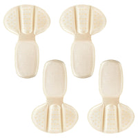 2 Pairs of Back of Heel Cushion Pads Mesh Adhesive Heel Grips Inserts Heel Protectors Beige
