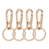 4 Pcs Metal Keychains Keyring Clip Holder Organizer for Home Car Keys Gold