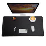 Water Resistant Mousepad PU Leather Large Mouse Pad Anti Slip Gaming Desk Mat Black