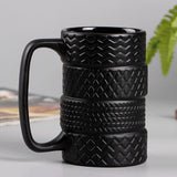 Tire Shaped Ceramic Coffee and Tea Mug 500ML Creative Mug for Birthday Gift Style 1