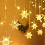 4m Waterproof Curtain String Lights for Christmas Window & Party Decorations Style 1
