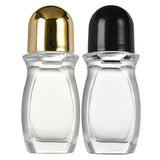 2Pcs Set Empty Roller Bottles Glass Roll On Bottles Containers for Essential Oils Perfume Cosmetics