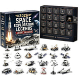 Acrylic Space Rocket Advent Calendar 24 Day Countdown Display Box