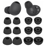 6 Pairs Ear Tips Compatible With Galaxy Buds 2 Pro S/M/L Replacement Soft Earbuds Black
