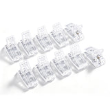 10 PCS Clear Durable Nail Tips Clips for Home and Salons