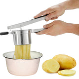 3-in-1 Stainless Steel Potato Ricer and Masher with Three Interchangeable Discs