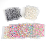 50PCS 3D Floral Self Adhesive Nail Stickers for DIY Nail Art Decoration