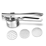 Manual Potato Ricer Juicer Stainless Steel with 3 Interchangeable Discs