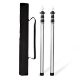 2 PCS Adjustable Aluminium Tarp Poles 09 to 23m Telescopic Camping
