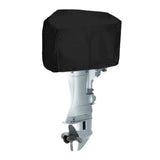Boat Outboard Cover Engine Dust Cover Waterproof UV Resistant for Boat Black