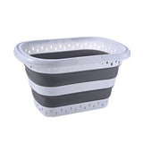 Foldable Collapsible Laundry Basket with Handle for Storage Gray