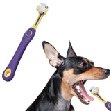 3 Sided Pet Toothbrush for Dogs and Cats Dental Cleaning