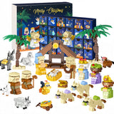 Christmas Advent Calendar – 24-Day Building Block Nativity Toy Gift for Kids
