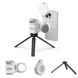 Magnetized Phone Camera Grip with Selfie Light and Tripod for Photography TikTok