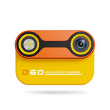 Dual-Lens Kids Underwater 10X Zoom Digital Camera Waterproof Action Camera with 32GB TF Card Yellow