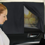 2PCS Car Window Sun Shades Double Layer Magnetic Rear Window Privacy Cover