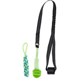 Interactive Dog Rope Toy with Bungee and Chew Ball for Indoor & Outdoor Play