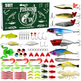 Bass Trout Salmon Fishing Lures Kit – Baits & Tackle Fishing Accessories Set Green