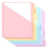 16PCS Plastic Binder Dividers with Tabs A4 Subject Dividers for Student Teacher