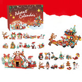 24 Days Christmas Advent Calendar Kids Building Blocks Playsets Blind Box Xmas Surprise Style 1