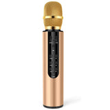 Multifunctional Wireless Bluetooth Karaoke Microphone Gold