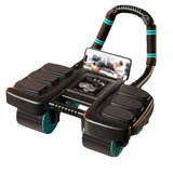 4-Wheel Automatic Rebound Ab Roller with Elbow Support Ab Exercise Machine Black